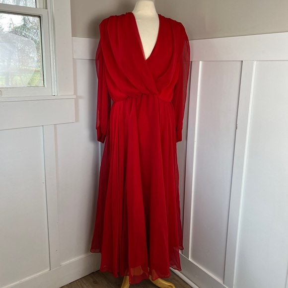 Vintage Lady Helene for Mr Jay maxi dress gown formal size 18 1/2 plus size - Picture 1 of 17